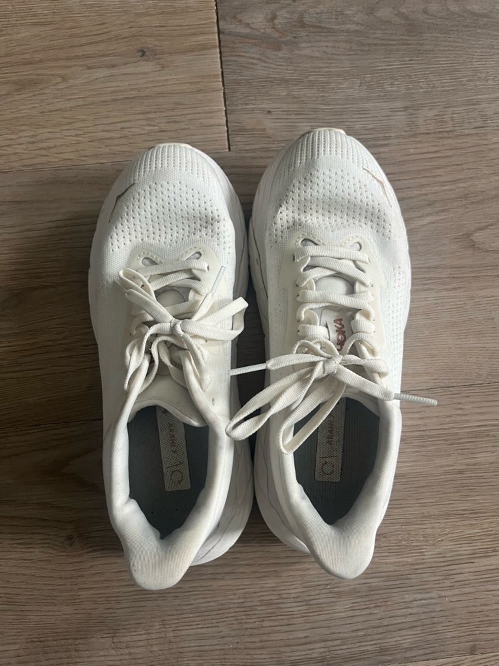 Hoka Ahari 7 Cream/White Plush Cushioned Running Shoes - Picture 3 of 4